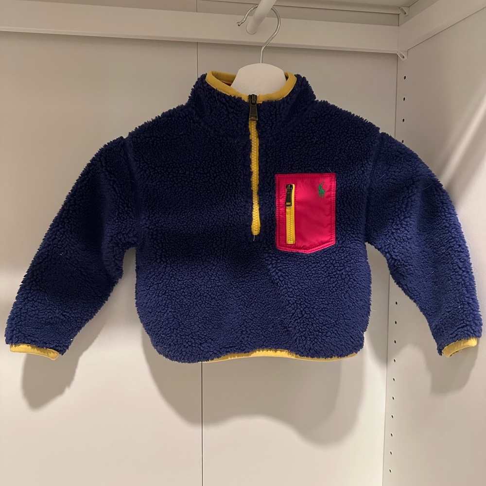 Polo Ralph Lauren Fleece with Pink and Yellow Accents